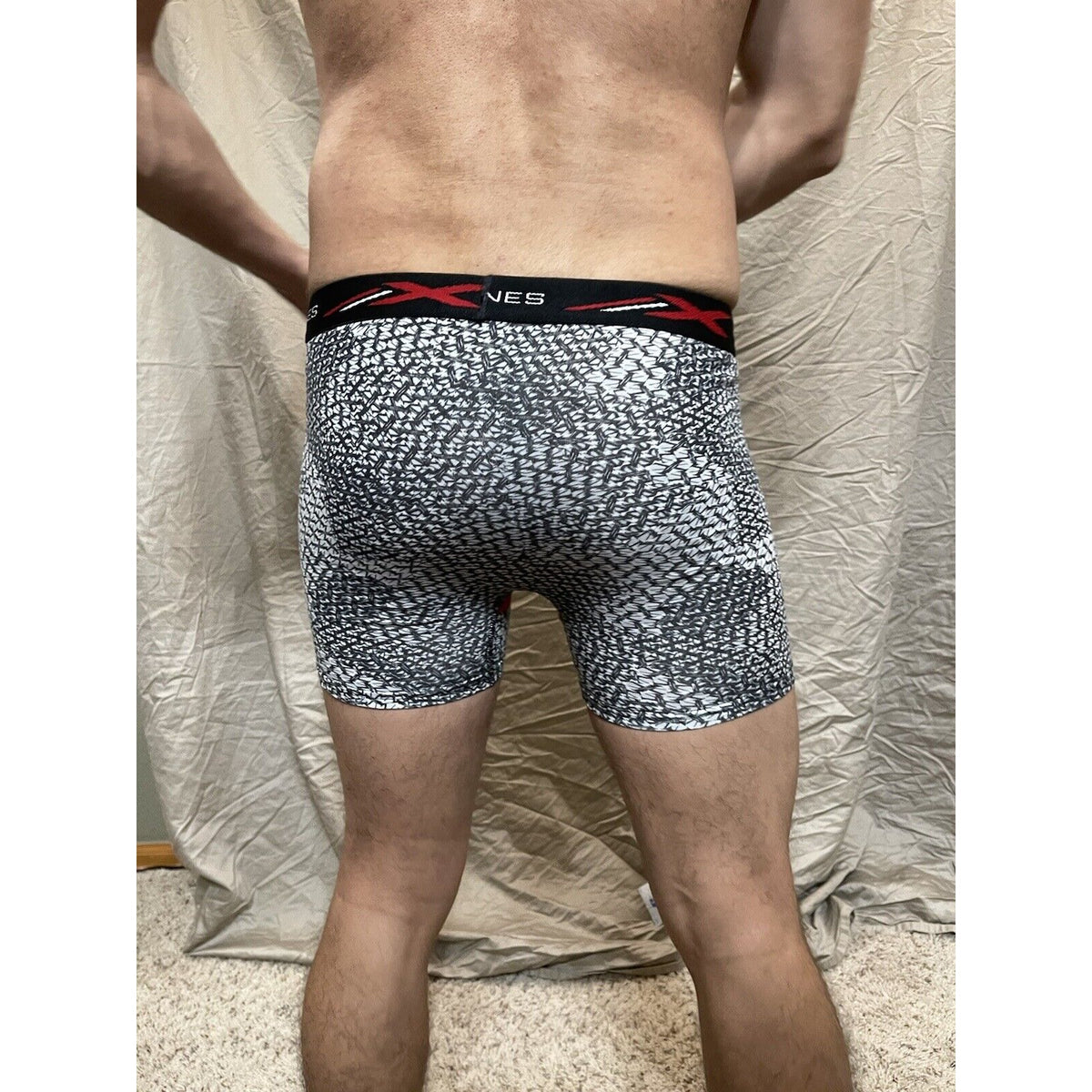Boy's Large Hanes boxer briefs x temp black white New And Unworn