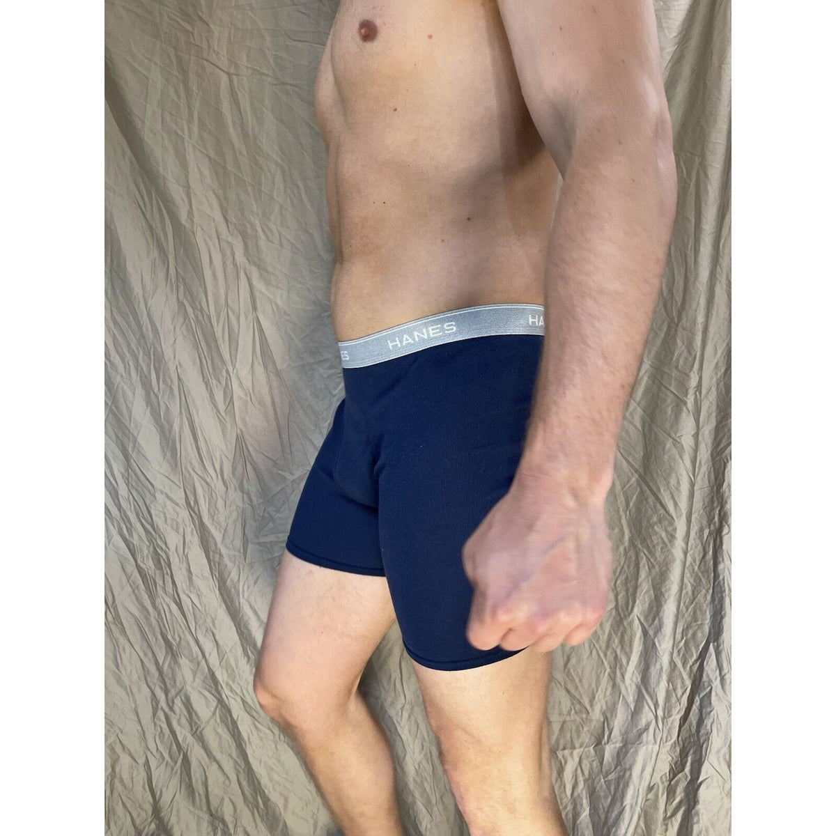 men's Large  hanes Dark blue boxer brief Comfort Flex