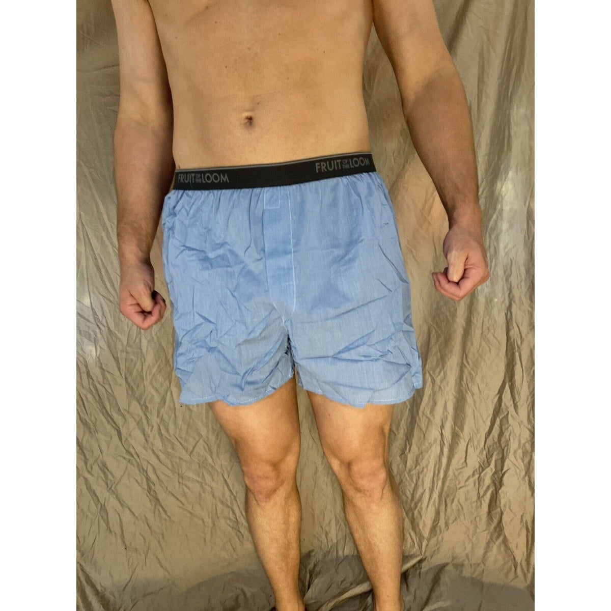 men's fruit of the loom blue boxer shorts small