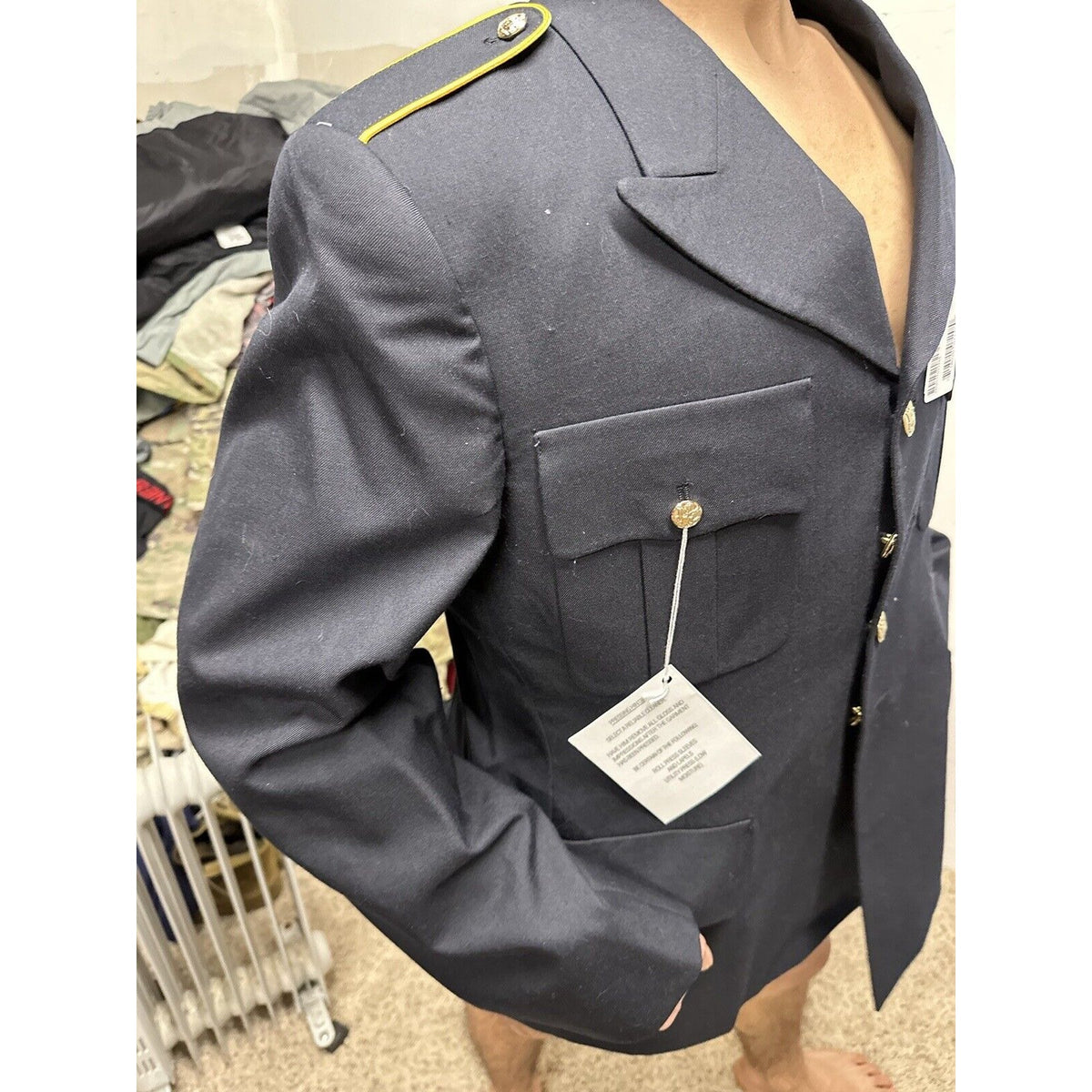 Men’s Army Coat Poly Wool Army Blue 450 42RC DSCP Dress Coat Uniform