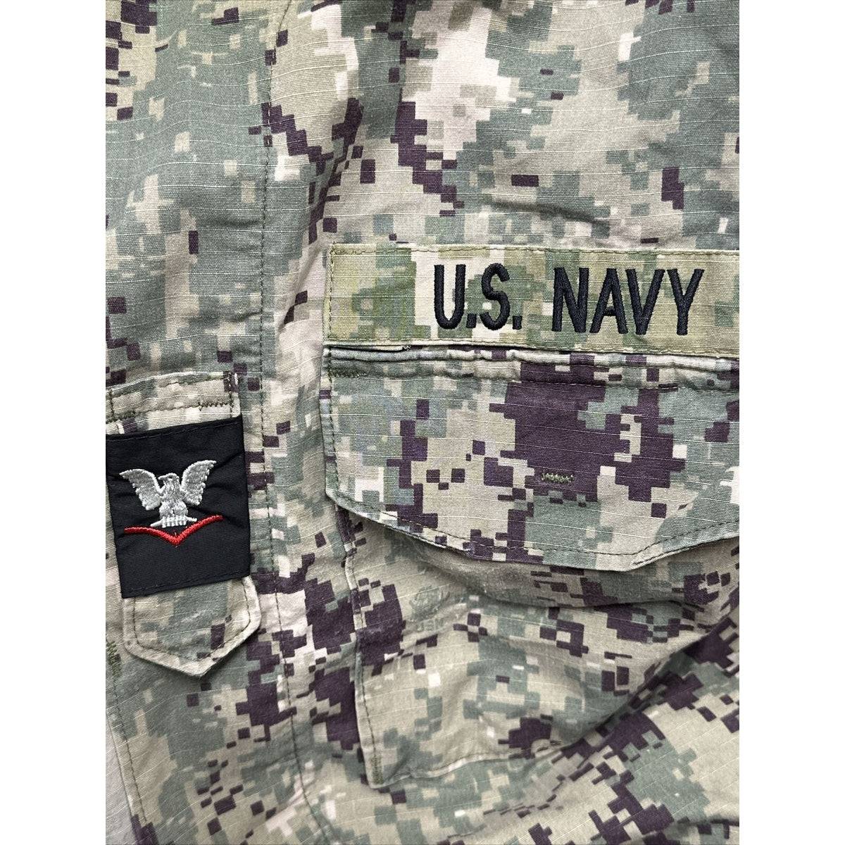 Men’s US Navy Medium XX-Short Camo Top Uniform Blouse