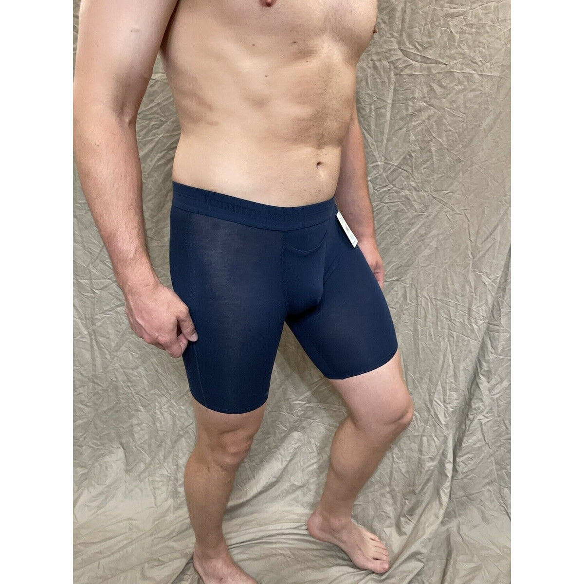 men's Dress Blue tommy john cotton basics boxer brief Medium