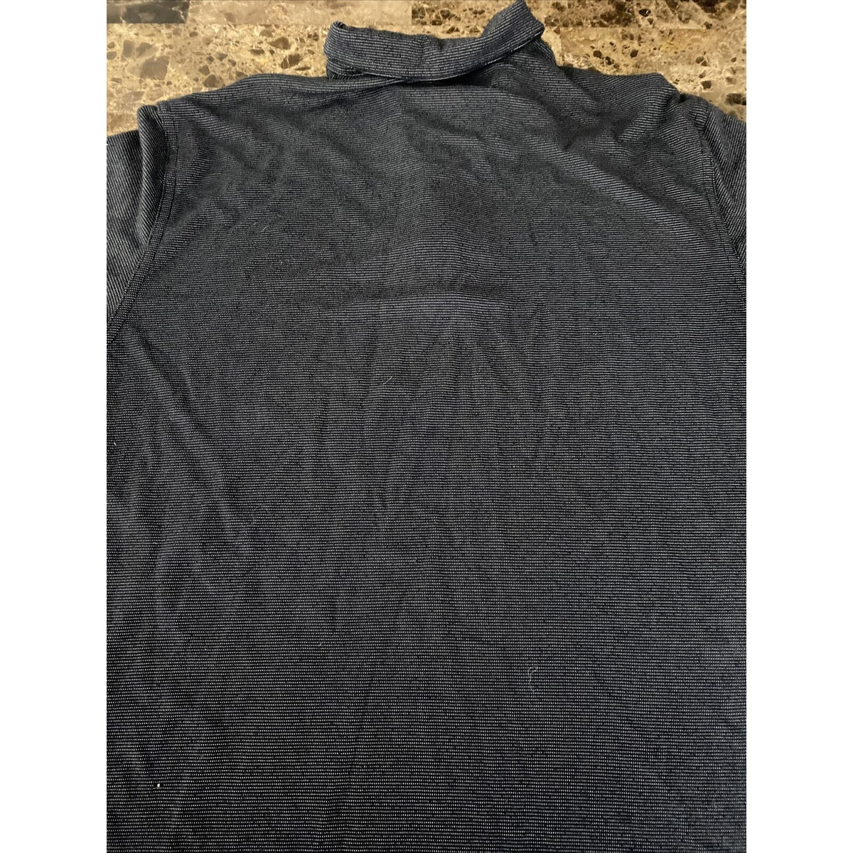 Nike Dri-Fit Men’s Large Black Dotted Rayon-polyester Golf Polo Shirt