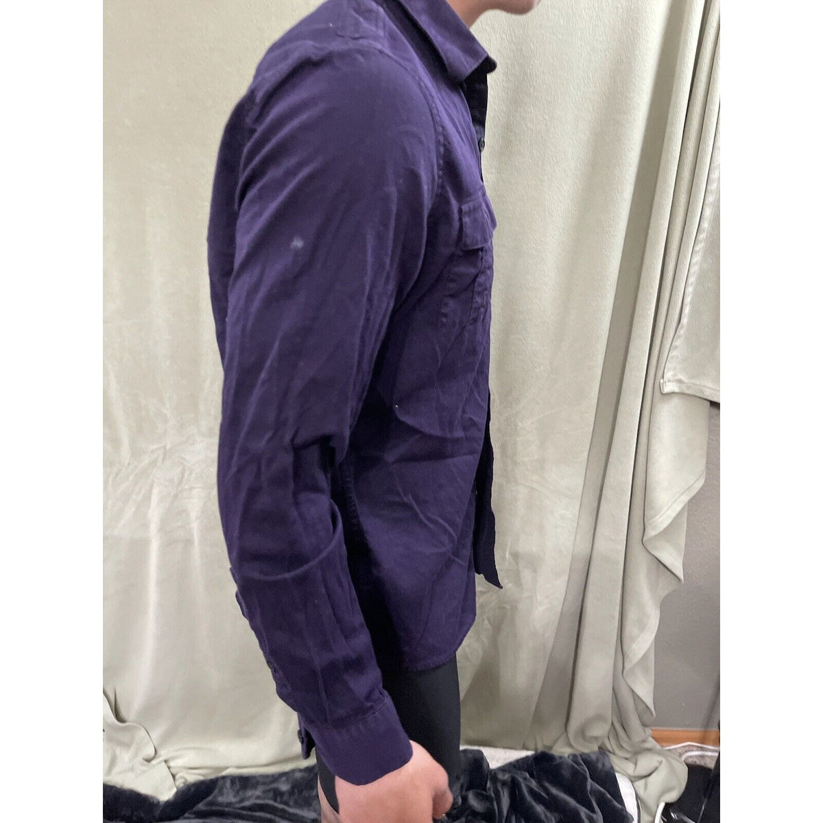Men’s Marc Anthony Stretch Slim Fit Medium Plum Long Sleeve