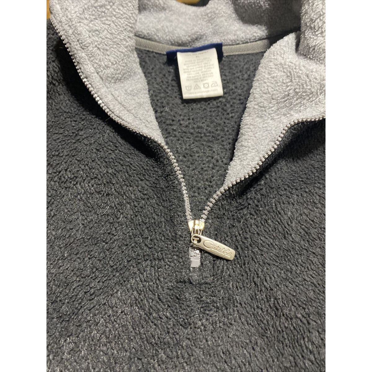 Vintage Catalina Men’s XL Dark Gray 1/4-Zip Polyester Soft Furry Jacket
