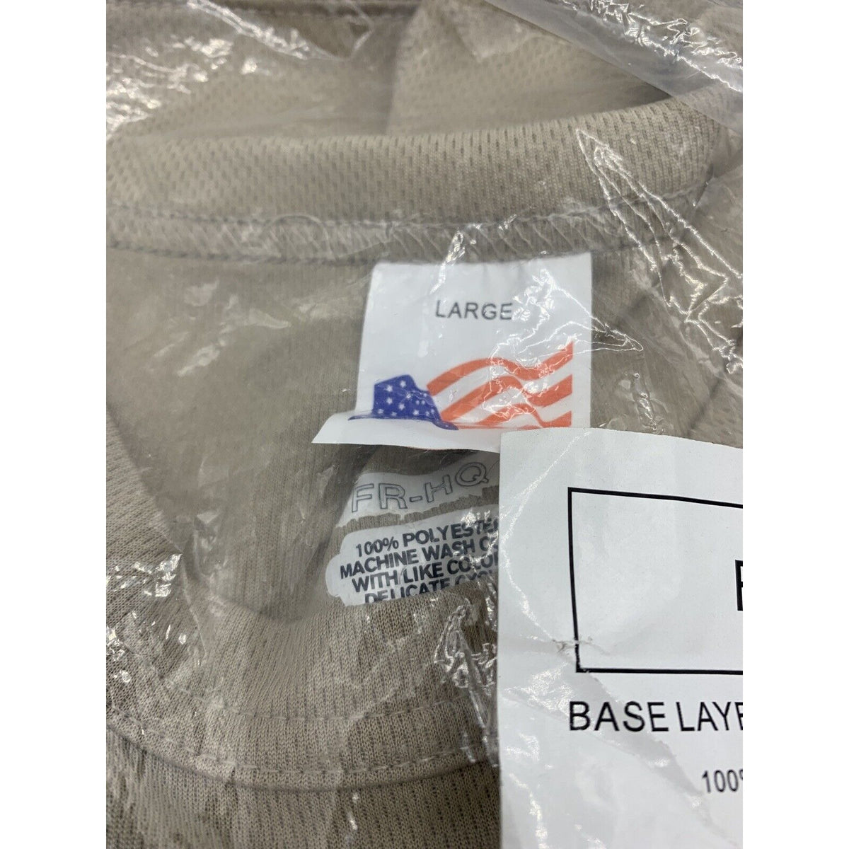 Midweight Long Underwear Base Layer II Shirt, Large, FR-HQ, New Military Tan