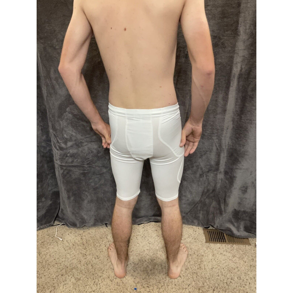 men's alleson athletic Large white football compression shorts