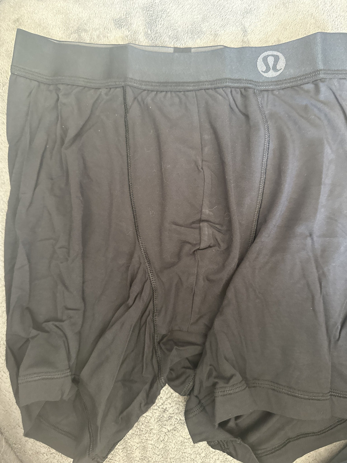 lululemon black boxer briefs - actual item photo