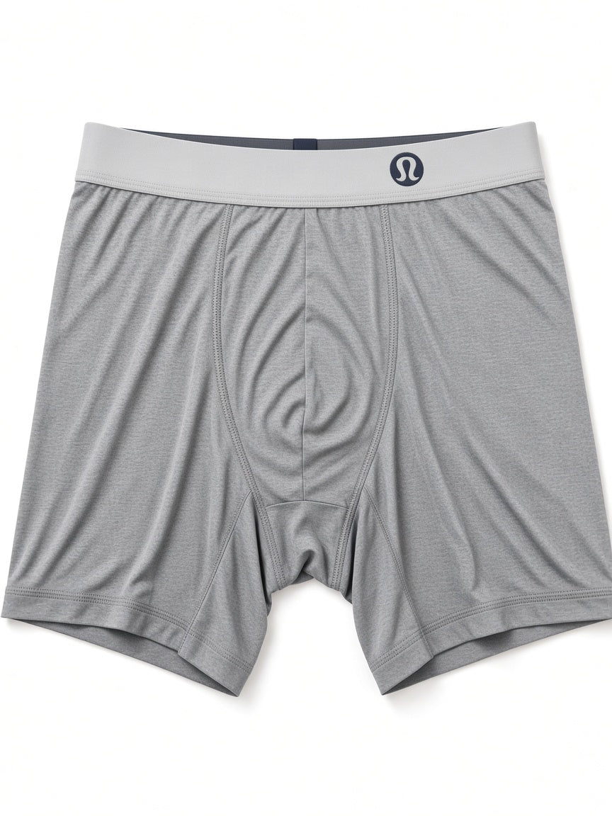lululemon heather gray boxer briefs - flat lay